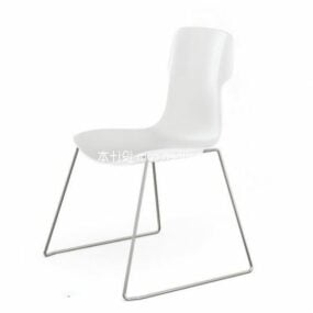 Modern Lounge Chair Vit Färg 3d-modell