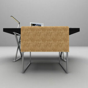 Minimalist Black Work Desk 3d model