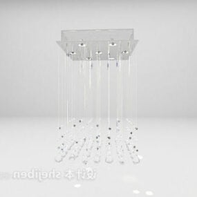 Lámpara de araña de cristal minimalista moderna modelo 3d