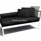 Modern minimalist fabric sofa 3d model .