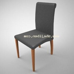 כיסא ילד מעץ עם חור גב דגם תלת מימד