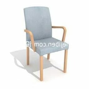 تنجيد كرسي بذراعين مع وسادة نموذج ثلاثي الأبعاد