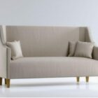 Sofá moderno de tela beige