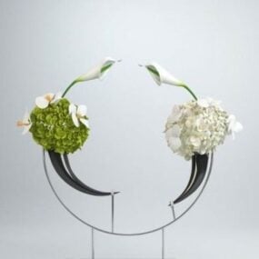 Modern Floral Ornament 3d model