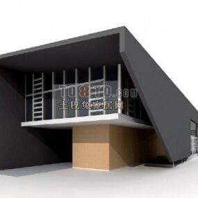 Casa de villa moderna y sencilla modelo 3d