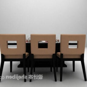 Moderne eettafel voor thuis 3D-model