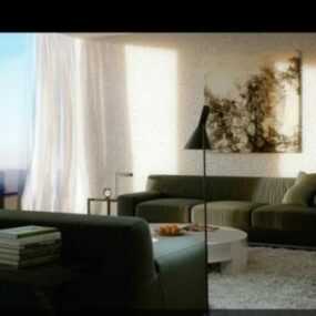 Modern Sofa Table Living Room Set 3d model