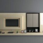 Modern Style Tv Wall Beige Color