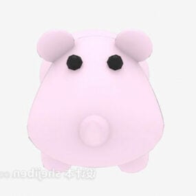 Pink Piggy Children Stuffed Toy 3d model