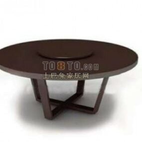 Round Bronze Coffee Table 3d model