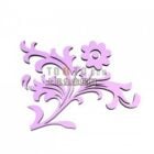 Decorative Wall Painted Floral Shape