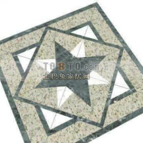 Modern Floor Tiles Star Shape 3d model