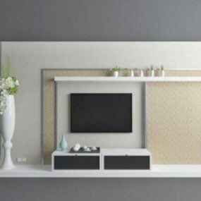 Modern Style Cabinet Tv Wall 3d model