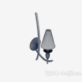 Modern Style Wall Lamp Curved Arm Holder 3d model