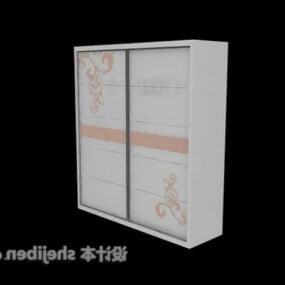 现代白色衣柜3d模型