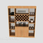 خزانة النبيذ الحديثة مصنوعة من مادة خشبية