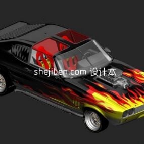 Black Racing Vehicle 3d model