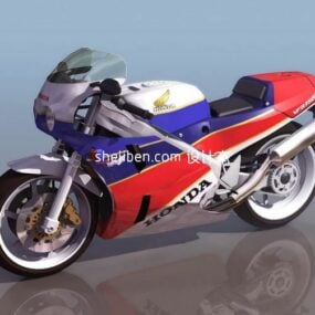 Moto de course Honda modèle 3D