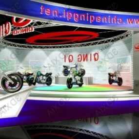 3D model interiéru motocyklového autosalonu