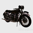 Motorcycle Classic Black Painted
