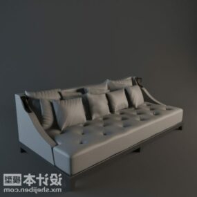 أريكة قديمة متعددة المقاعد لون رمادي موديل ثلاثي الأبعاد