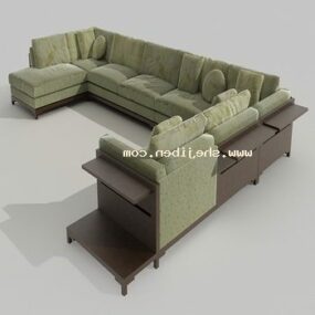Corner U Sofa Living Room Furniture 3d model