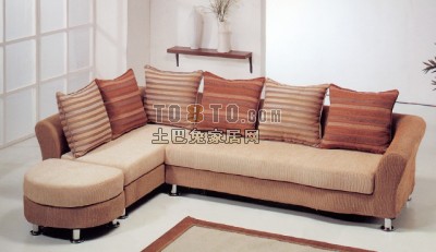 Living Room L Sofa With Cushion