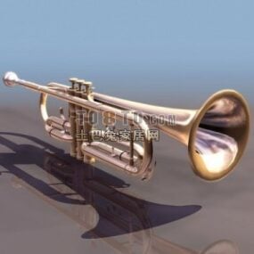 نموذج الآلة الموسيقية البوق ثلاثي الأبعاد