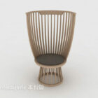 Chinese Wood Chair Rattan Style
