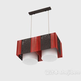 3д модель китайской люстры-светильника