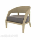 Elegantní dřevěná pohovka pro jednu židli