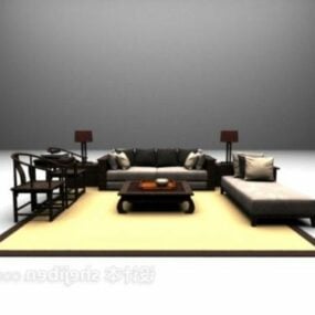 שטיח כיסא ספה מודרנית סינית דגם תלת מימד