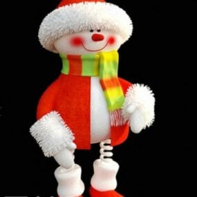 Modelo 3d de personagem bonito dos desenhos animados do Papai Noel
