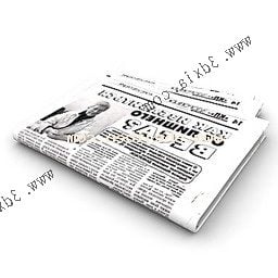 报纸黑白3d模型