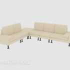 Nordic minimalist sofa 3d model .