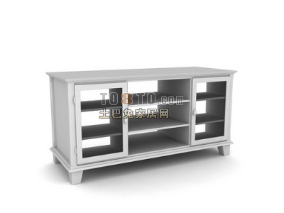 Office Low Cabinet White Color