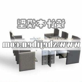 Mesa de conferencias de oficina modelo 3d en forma de rectángulo