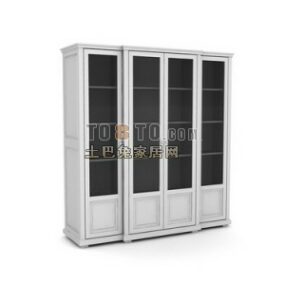 Rectangular Door Window Wood Frame 3d model