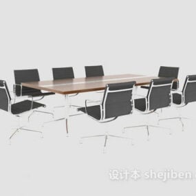 Toimiston kokouspöytäkalusteet 3d-malli