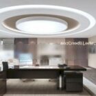 Office Space Interior Scene With Round Ceiling