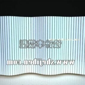 Screen Partition With Flower Pot Decoration 3d model