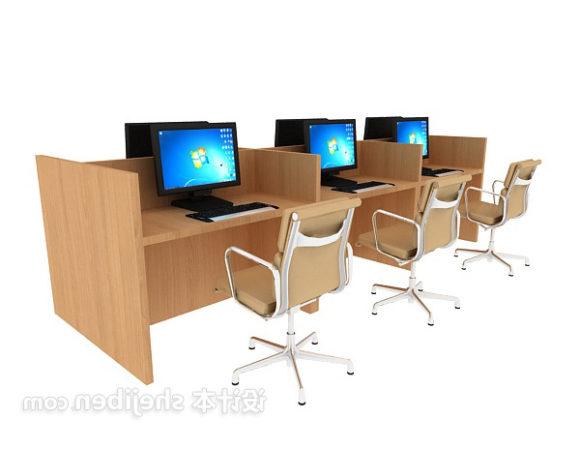 Mesa de oficina y seis sillas