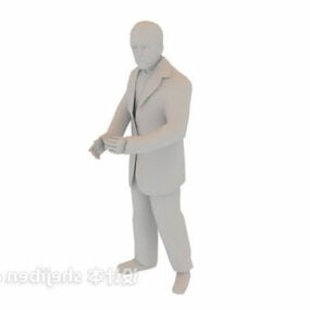 رجل يبلغ من العمر Lowpoly نموذج شخصية ثلاثي الأبعاد