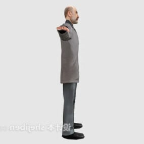 Old Man Stands Character 3d-model