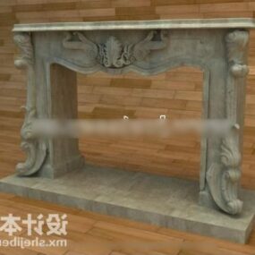 Stone Carving Fireplace 3d model