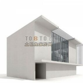 Modern Two Storey House Building 3d model