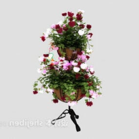 Outdoor Flower Stand 3d model