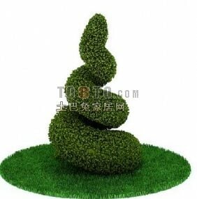Buitenhaagplant voor tuin 3D-model