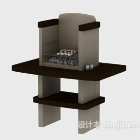 Small Shelf Cabinet Furniture 3d model