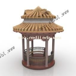 Asian Round Pavilion 3d model
